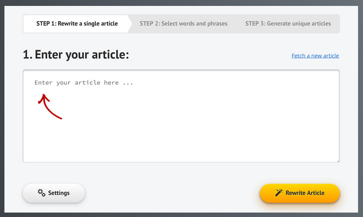 Spin Rewriter Cpanel