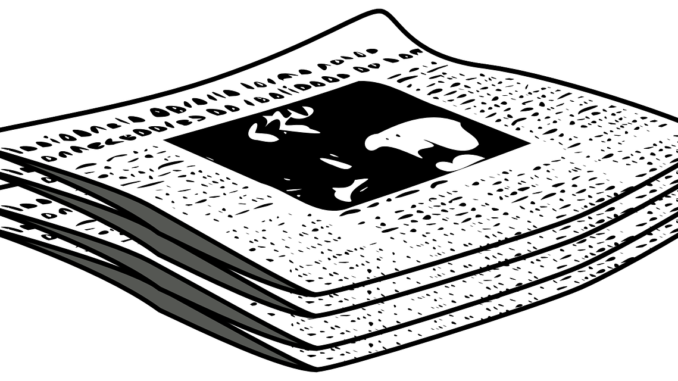 Photo by Clker-Free-Vector-Images newspapers, periodical, publication, news, featured, articles, informative, information, prints, black and white,
