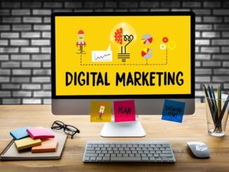 digital marketing, computer, desk, workplace, computer desk, screen